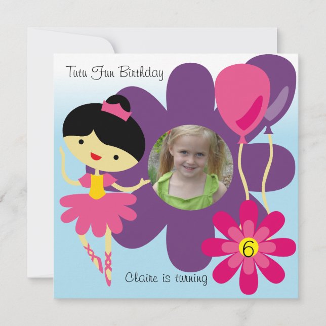 Invitation fait sur commande d'anniversaire de (Devant)