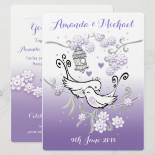 Invitation fait sur commande de mariage de