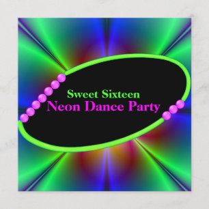 Invitation faite sur commande au néon abstraite de
