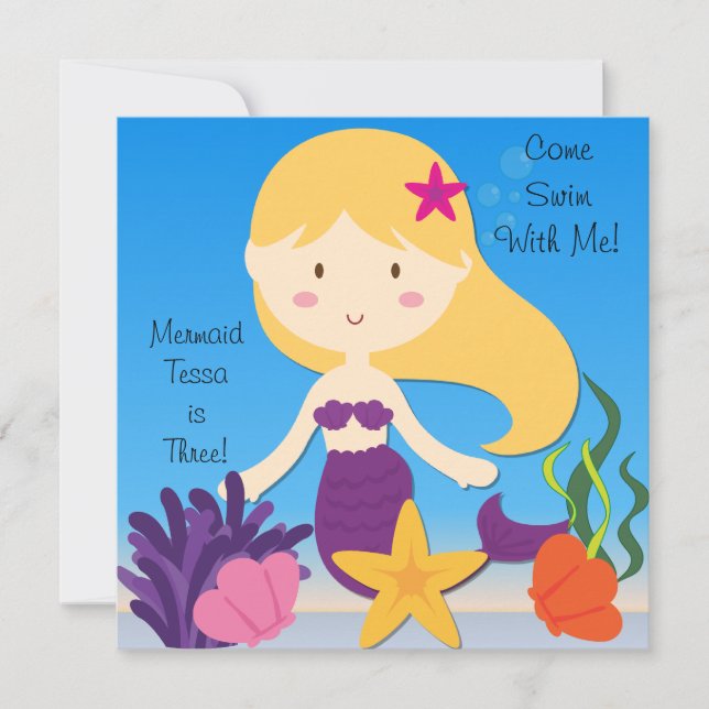 Invitation faite sur commande d'anniversaire de (Devant)