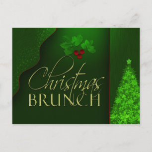 Invitation faite sur commande de brunch de Noël