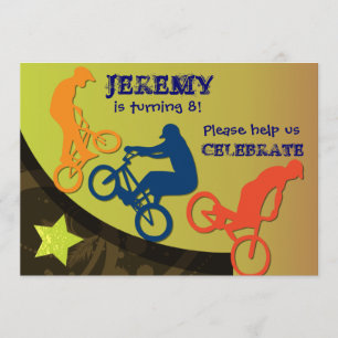 Invitation faite sur commande faisante du vélo