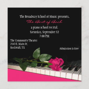 Invitation faite sur commande noire et rose chic
