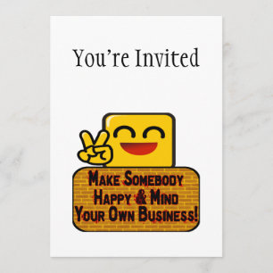 Invitation Faites attention à votre propre entreprise