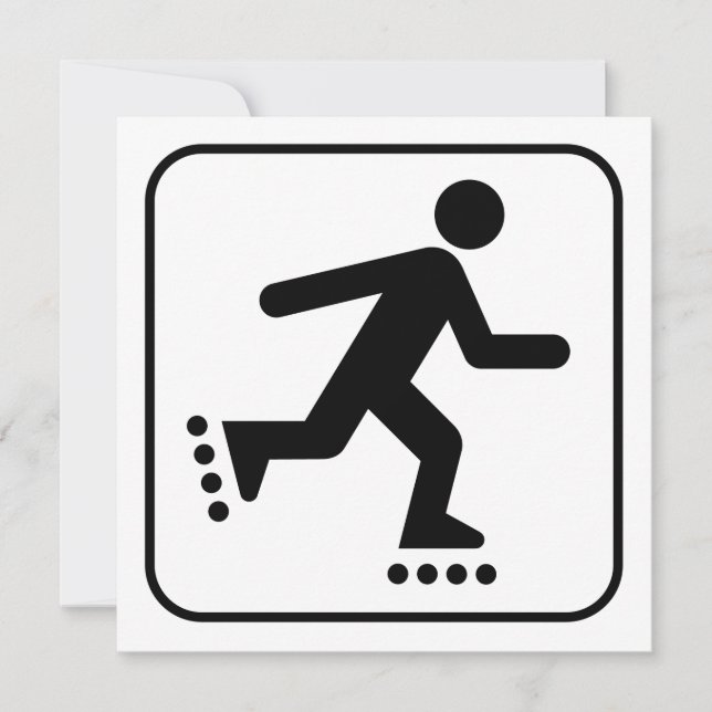 Invitation Faites du roller l'invitation de symbole (Devant)