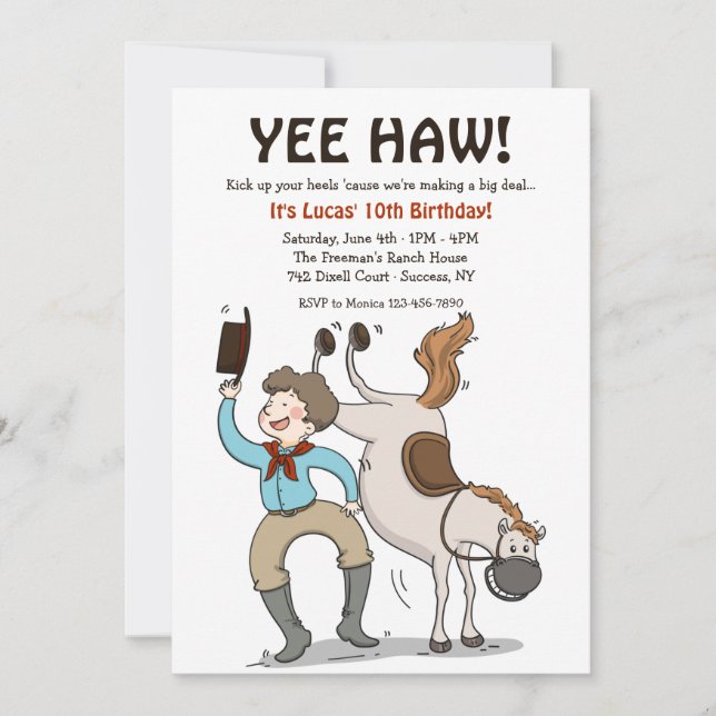 Invitation Faites la fête (Devant)