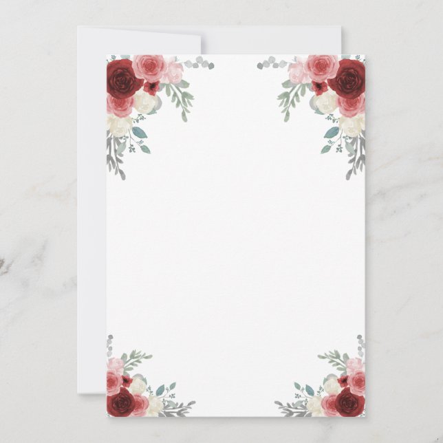 Invitation Faites Votre Propre Jeu Champagne Fête Florale (Devant)