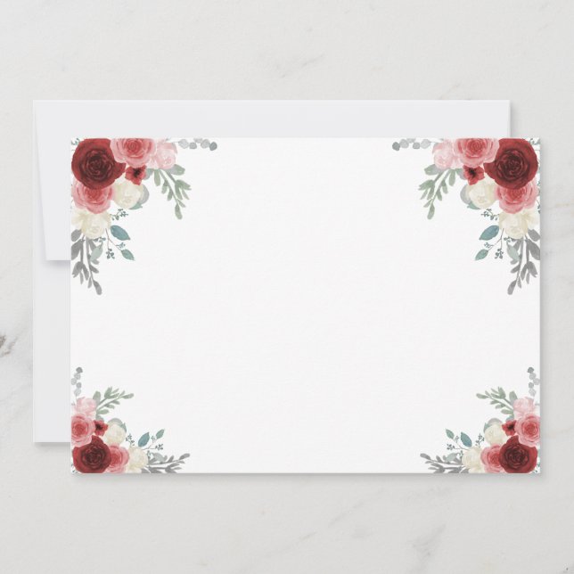 Invitation Faites votre propre jeu Champagne Floral (Devant)