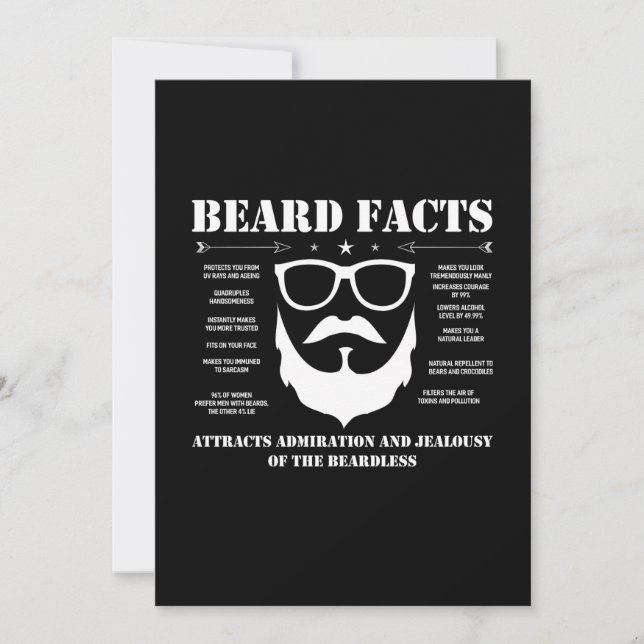 Invitation Faits sur la barbe (Devant)