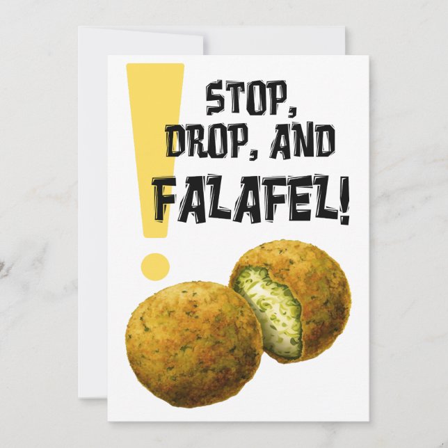Invitation Falafel est tout le temps ! droit du français - ma (Devant)
