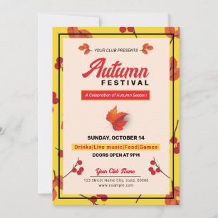 Invitation Fall / Autumn Party Flyer