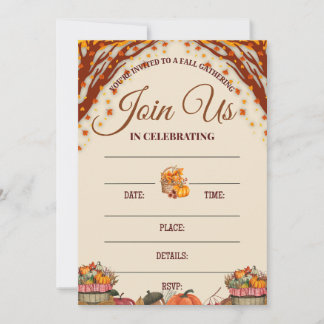 Invitation Fall Gathering Celebration Design