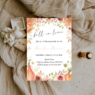 Invitation Fall in Love Bridal Shower - Autumn Bride Shower