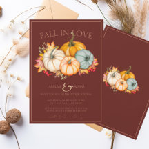 Fall in Love Terracotta Automne Citrouille Mariage