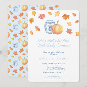 Invitation Fall In Loy Preppy Ginger Jar Baby shower Party