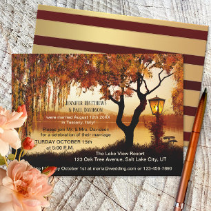 Invitation Fall Lake Après Mariage Réception Seulement Invita