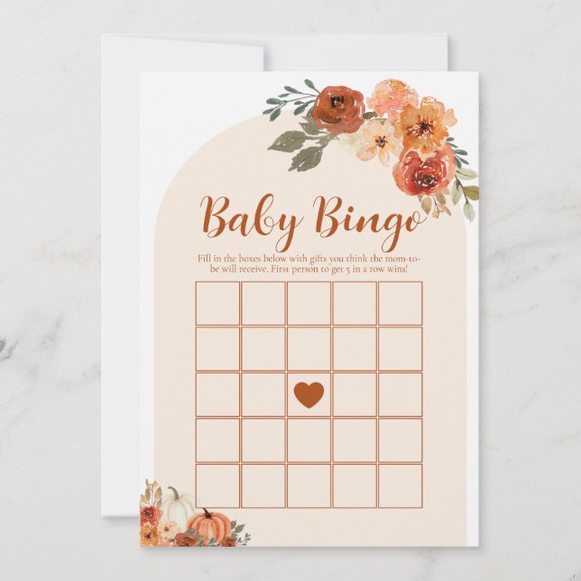 Invitation Fall Little Citrouille Baby Baby shower de Bingo J (Devant)
