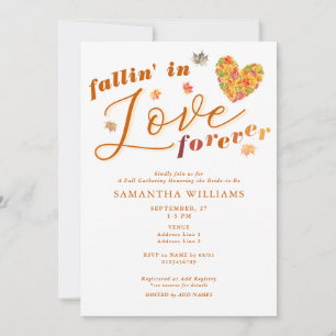 Invitation Fallin dans l'amour pour toujours Rustique Fête de