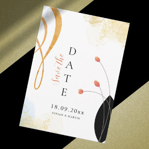 Invitation Falling Melody Watercolor Floral Enregistrer La Da