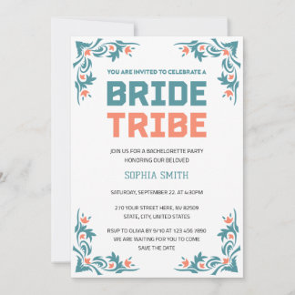 Invitation Famille de la Tribu de la Mariée Rassemblement EVJ