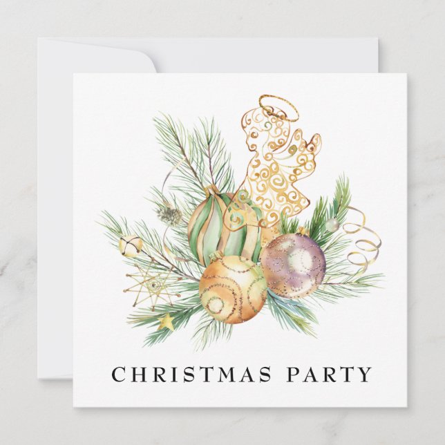 Invitation *~* Famille Entreprise AP20 Fête de Noël Angel (Devant)