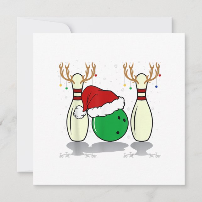 Invitation famille qui fait correspondre noël bowling père no (Devant)
