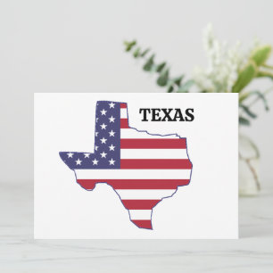 Invitation Famille Réunion 🎉 Texas State Map USA Drapeau