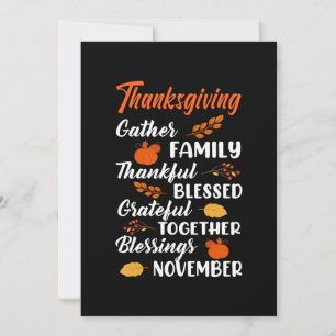 Invitation Famille Thanksgiving Gather