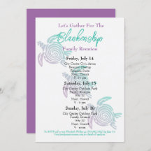 Family Reunion Tribal Art Turtle Événement de troi