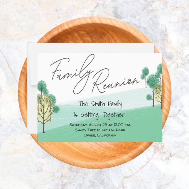 Invitation Family Tree Barbecue Pique-nique Famille Réunion (Family Reunion Invitation)