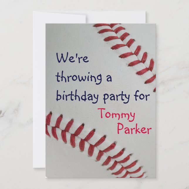 Invitation Fan de baseball-tastic_sports thème fête d'anniver (Devant)