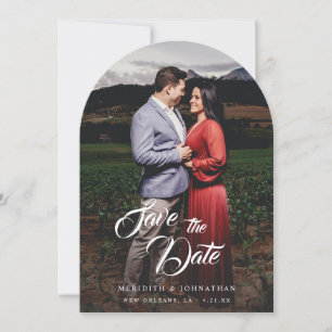 Invitation Fancy Elegant Photo Save the Date Arc
