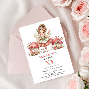 Invitation Fancy Fairy 4e Anniversaire Fleurie Ros