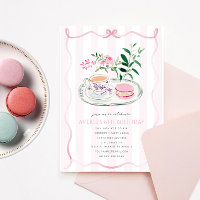 Fancy Pink Bow Macaron Tea Party Coquette Annivers