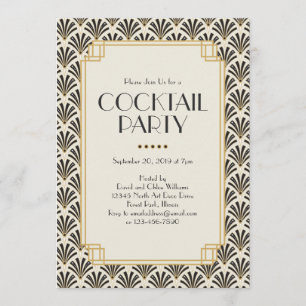 Invitation Fans Art Déco Cocktail Party 3