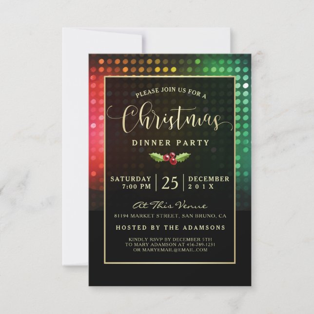 Invitation Fantaisie de Noël moderne (Devant)