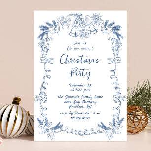 Invitation Fantaisie Main dessinée Whimsical Noël Fête