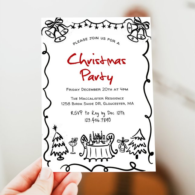 Invitation Fantaisie moderne simple fête de Noël (Créateur téléchargé)