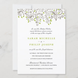 Invitation Fantasmes floraux Envois formels de mariage