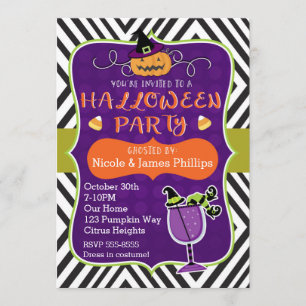 Invitation fantasque de la fête d'Halloween