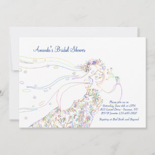 Invitation fantastique mariée douche nuptiale