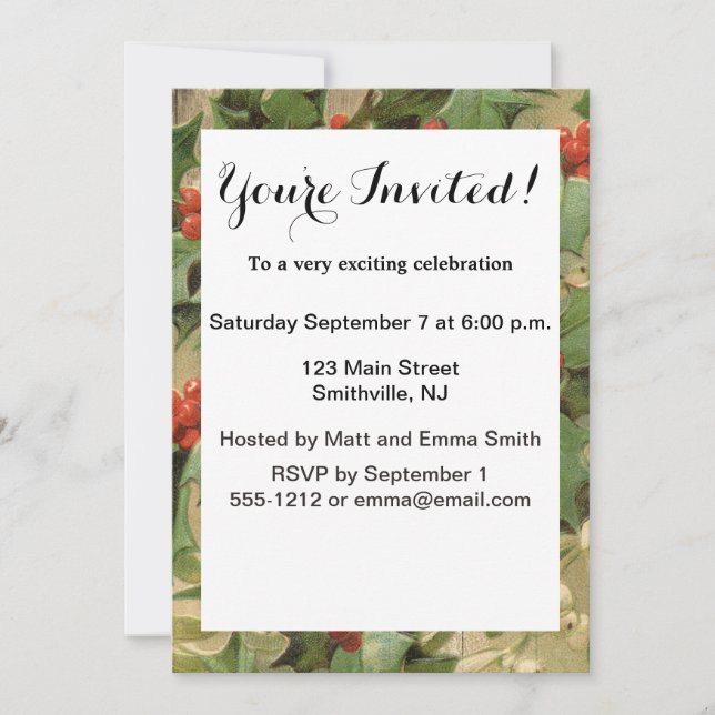 Invitation Fantôme de Noël Illustration actuelle Scrooge (Devant)