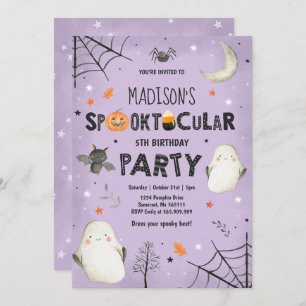 Invitation Fantôme Halloween Anniversaire de fête Spotacular