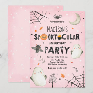 Invitation Fantôme Halloween Anniversaire fête Spotacular