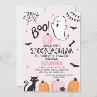 Fantôme rose Spooktacular Halloween 1er Anniversai