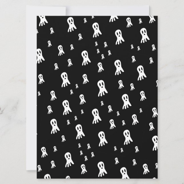 Invitation Fantômes d'Halloween foncé (Devant)