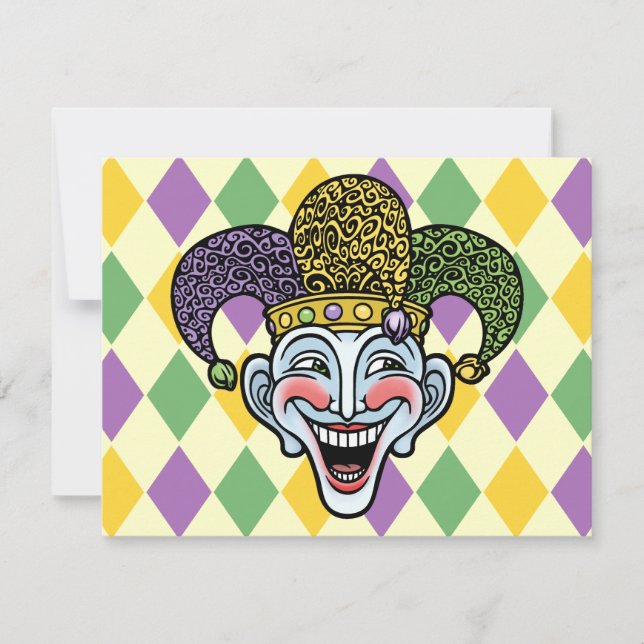 Invitation Farceur de mardi gras (Devant)