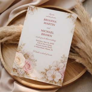Invitation Fard à joues neutre floral
