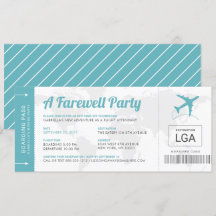 Farewell Party Voyage Thème Passe d'embarquement I