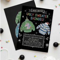 Invitation Farfelue pour Soirée de Pull Moche et T
